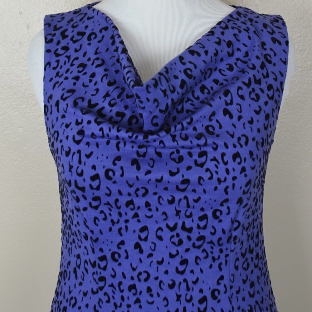 Tyler Boe Leopard Velvet Flocked Dress M - Picture 5 of 9